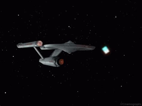 Explore the iconic Enterprise spaceship on Star Trek GIFs