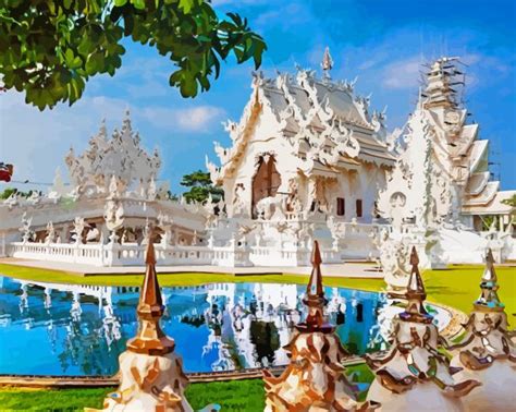 Wat Rong Khun White Temple Chiang Rai - 5D Diamond Painting ...