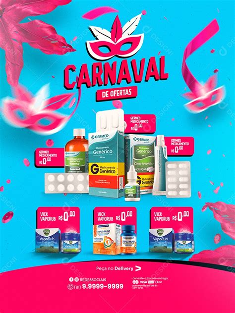 Encarte Carnaval De Ofertas Farm Cia Social Media Psd Edit Vel