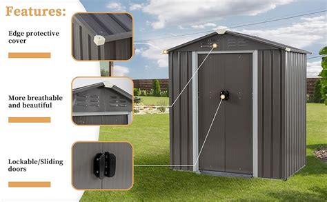 Amazon Vongrasig 5 X 3 FT Outdoor Storage Shed Metal Shed Small