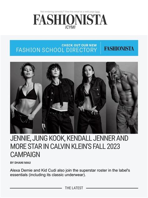 Fashionista Icymi Jennie Jung Kook Kendall Jenner And More Star In