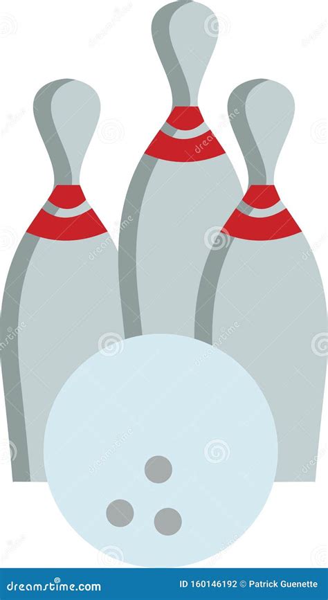 Bowling Ball and Pins, Vector Color Illustration Stock Vector ...