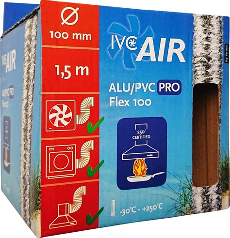 Alupvc Flexbuis 100mm Luchtbuis Voor Toe En Afvoer Van Lucht