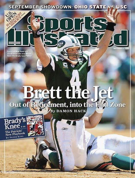 New York Jets Qb Brett Favre... Sports Illustrated Cover by Sports ...