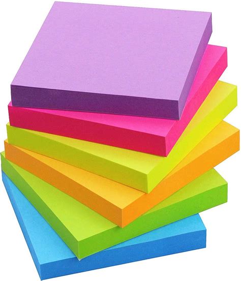 Amazon Sticky Notes 3x3 6 Color Bright Colorful Sticky Pad 6