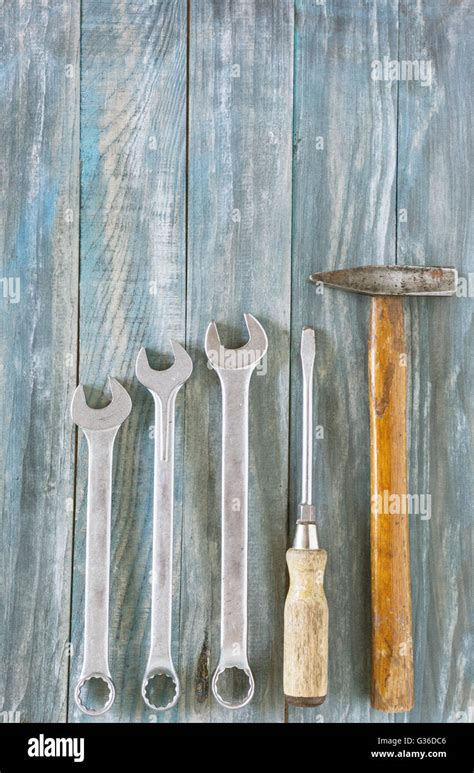 Various DIY tools on the table Stock Photo - Alamy