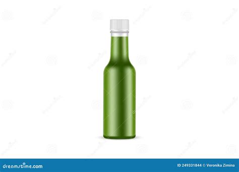 Pesto Sauce Bottle Mockup Isolated On White Background Stock Vector