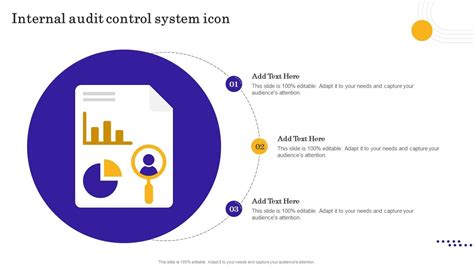 Internal Audit Control System Icon Ppt Slide