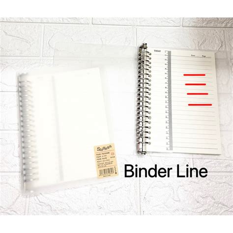 Loose Leaf Refill Binder Notebook W Ruler A5 B5 Replacable Metal Ring