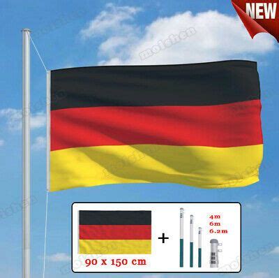 Ebay Fahnenmast M M M Deutschland Fahne Aluminium Flaggenmast