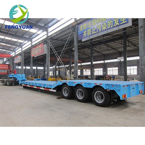 Fengyuan 40 FT 3 Axle Lowboy Low Bed Semi Trailer China Semi Trailer