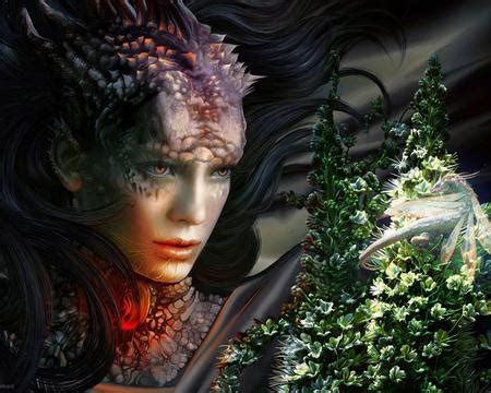 Dragon Woman Fantasy Abstract Background Wallpapers On Desktop