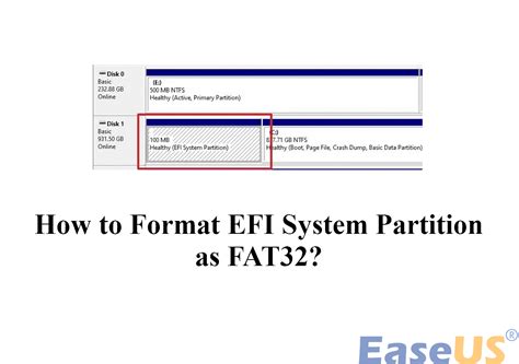 How To Format Efi System Partition As Fat32 Step By Step Guide Easeus