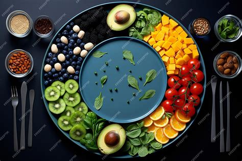 Premium Photo | Balanced Diet Plate Perfect Portions