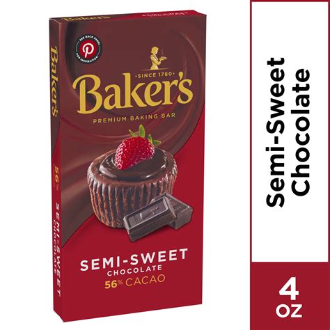 Baker S Premium Baking Chocolate Bar Semi Sweet Cacao Oz Box