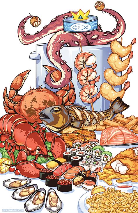 30 Best Seafood Illustration Ideas You Should Check in 2025 | Seafood