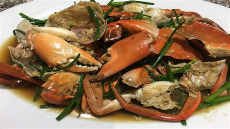 Stir Fry Crab With Chives ឆាក្ដាមជាមួយគូឆាយ My Kitchen My Dish Cambodia Food Recipes Youtube