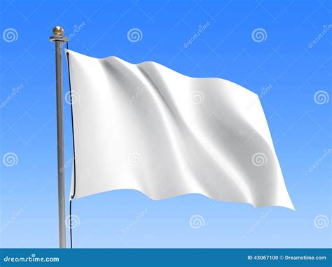 Waving Flag Blank Flag Sky Background Stock Illustration Image 43067100