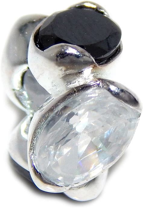 Amazon Icyrose Solid Sterling Silver Clear And Black Crystals