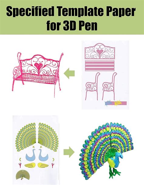 3d Printing Drawing Book Reusable Colorful 40 Patterns Thick Paper Template With A Clear Plate