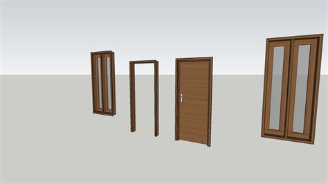 Wooden Door And Window With Architrave 3d Warehouse