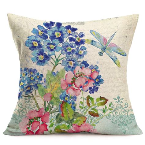 Royalours Throw Pillow Covers Butterfly Honeybee Decorative Pillow