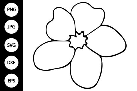 Outline Flower SVG, Flower SVG (2972488)