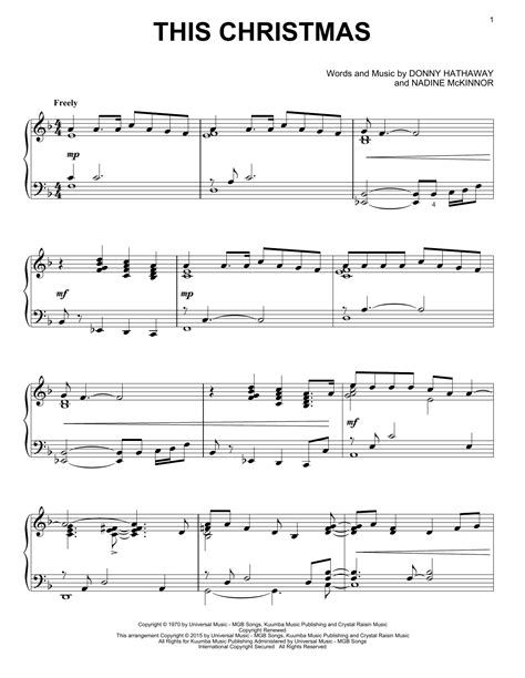 Donny Hathaway - This Christmas sheet music