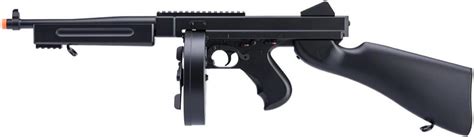 Amazon M1A1 Airsoft AEG Tommy Submachine Gun Black Double Eagle