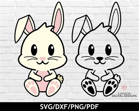 Bunny Rabbit Svg Cute Bunny Clipart Baby Animal Svg Farm Animal Svg