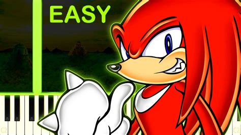 Knuckles Theme Easy Piano Tutorial Youtube