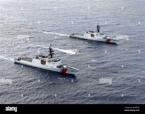 The Crews Of The Coast Guard Cutters Kimball WMSL 756 And Midgett