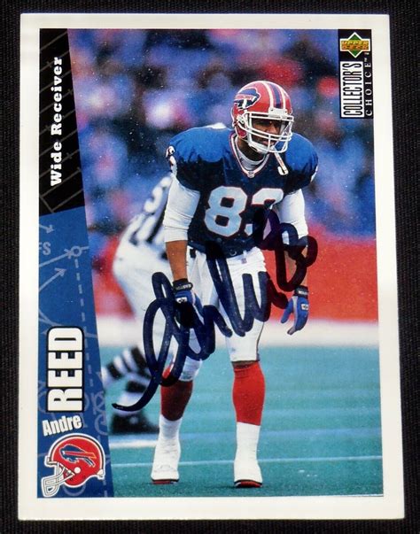 Andre Reed Autographed Signed 1996 UDA Col Choice Football Card