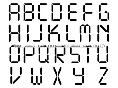 Letras Digitales Svg Letras Svg Fuente Svg Letras Digitales Clipart