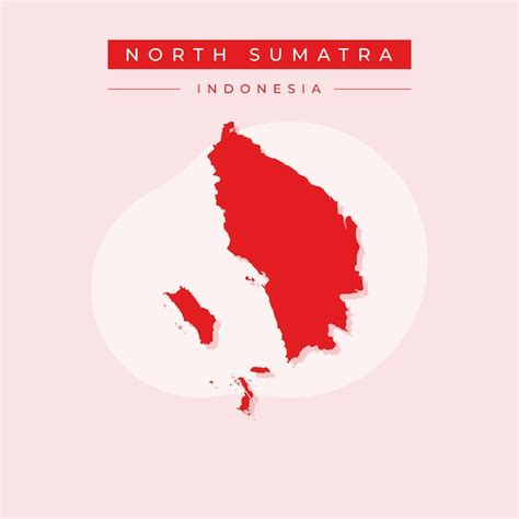 Premium Vector | Vector illustration vector of North Sumatra map Indonesia