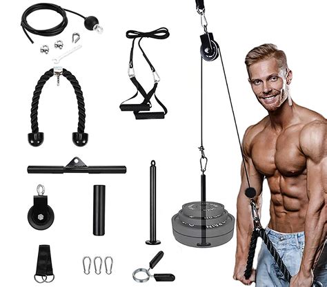 Buy TsLolly Pulley Gym Tricep Cable Kit Fitness LAT And Lift Pulley