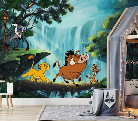 Simba Wall Mural Lion King Wallpaper Nursery Decor Etsy