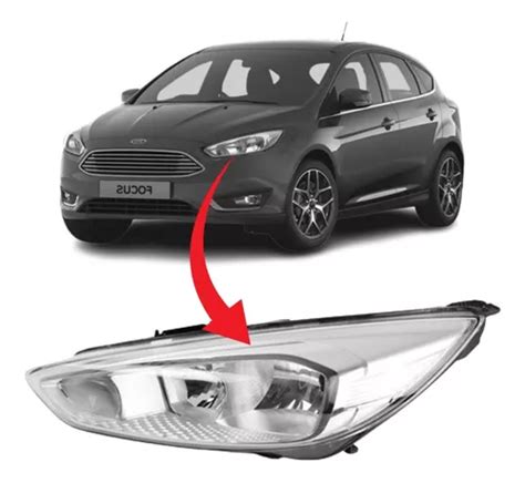 Farol Ford Focus 2016 2017 2018 19 Sem Led Motorista Novo Escorrega O