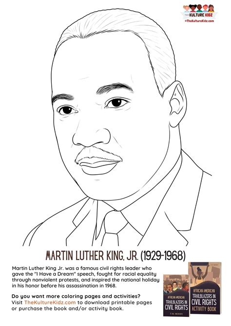 martin luther king color page