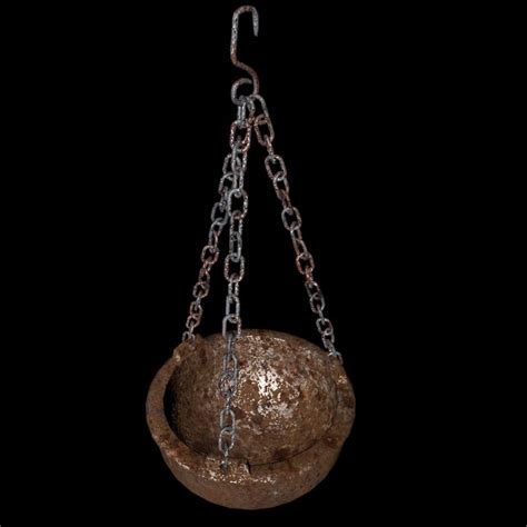 Hanged Pot Chains 3d C4d