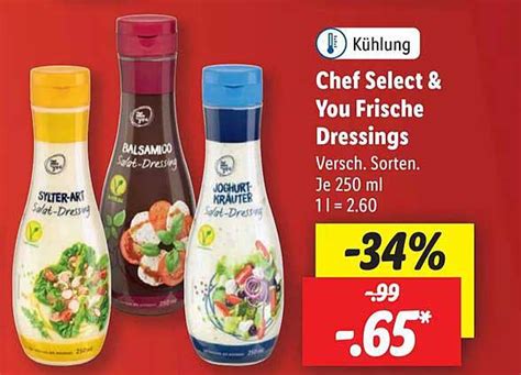 Chef Select You Frische Dressings Angebot Bei Lidl 1Prospekte De