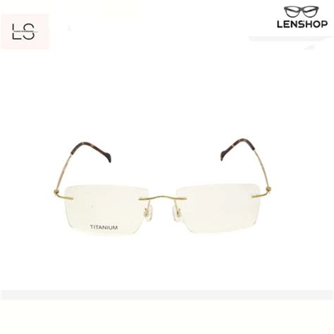 Ls Float Golden Pure Titanium Rimless Lenshop Provide Affordable