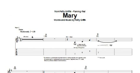 Mary Guitar Tab Print Sheet Music Now