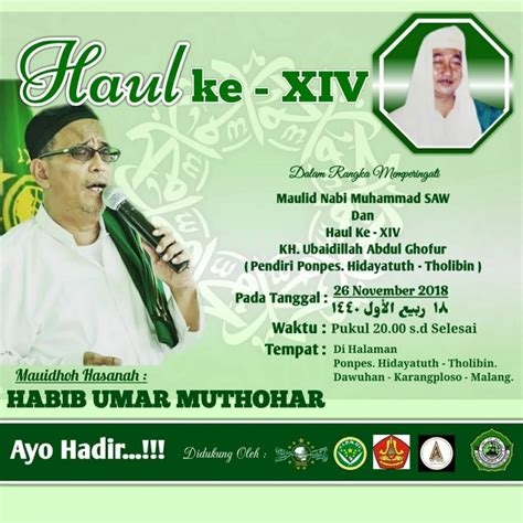 Hadirilah Peringatan Maulid Nabi Muhammad Saw Dan Haul Ke 14 Kh