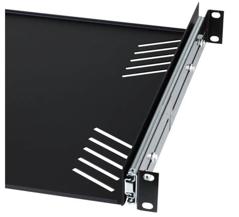 black mm deep sliding rack tray universal fixing kg capacity