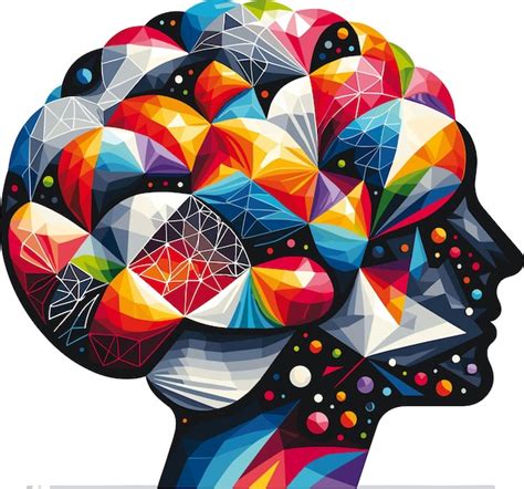 Premium Vector Colorful Abstract Brain Vector Illustration