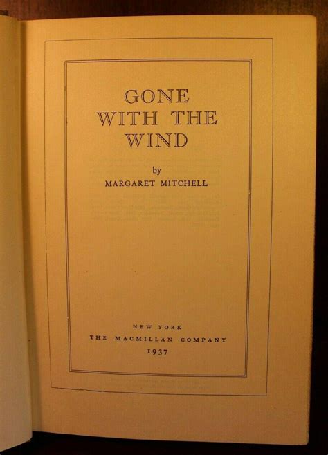 Gone With The Wind By Margaret Mitchell Very Good Hardcover 1936 1st