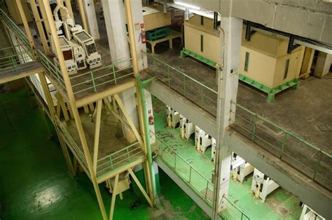 premium photo rice mill factory  view