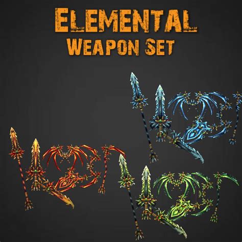 Ancient Elemental Weapons Set - MCModels