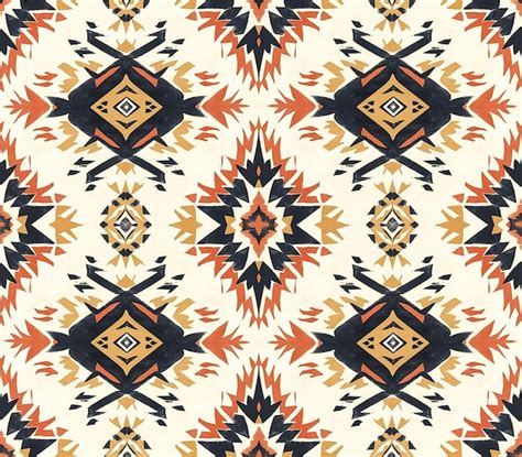 premium photo  pattern  native style   stylized design